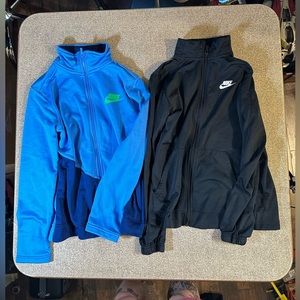 Boys Nike lot of 2 track jackets t style tween kids sized L